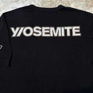 James Perse Yosemite Shirt Mens Large 3 Black Short Sleeve Graphic Made In USA